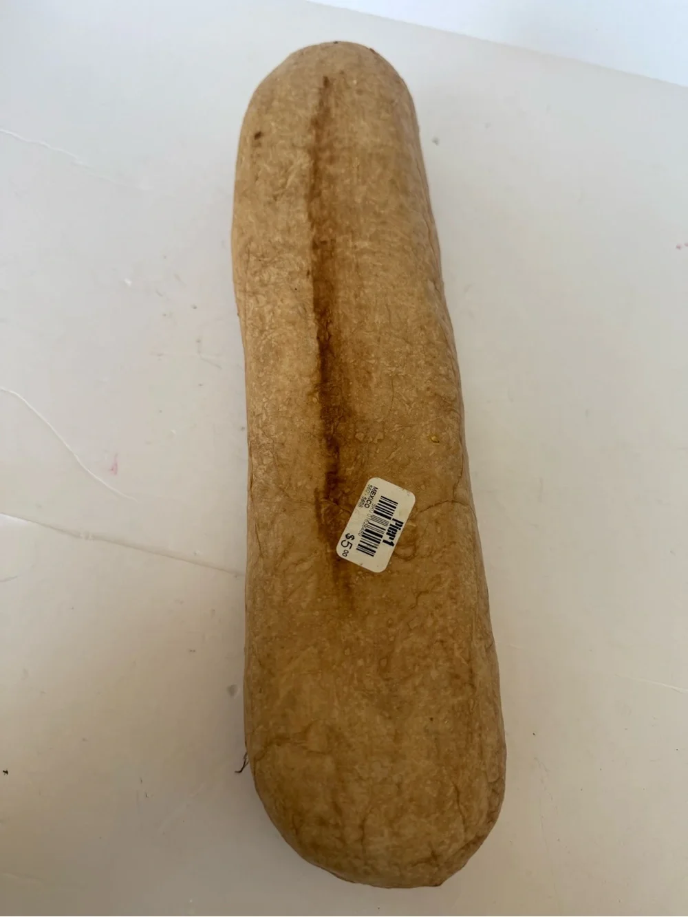 Vintage Pier One Fake Bread French Loaf Baguette Sesame Seeds Prop Staging